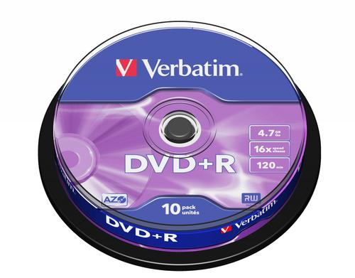 Verbatim DVD+R 4.7GB 10pcs Pack