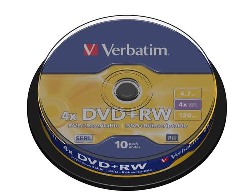 Verbatim DVD+RW 4.7 GB (4x, 10-pack)