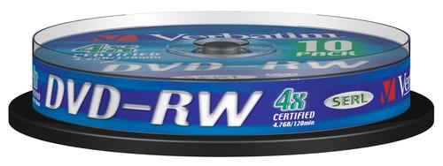 Verbatim DVD-RW discs SERL spindle (10pcs)