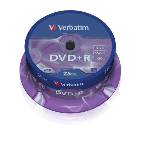 Verbatim DVD+R 4.7GB 25pcs Pack