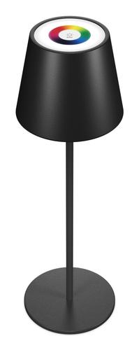 Realpower LED-RGB table lamp with battery, black
