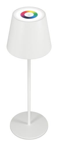 Realpower LED-RGB table lamp with battery, white