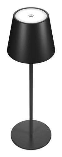 Realpower LED desk lamp, dimmable, cold/warm, with battery, black