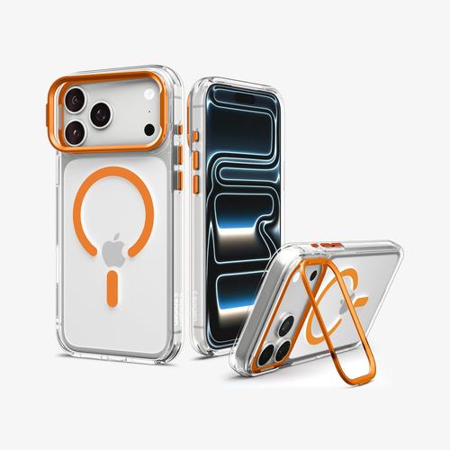 Spigen Ultra Hybrid Optik S (Mag Fit) mobile phone case 16 cm (6.3) Cover Transparent, Orange