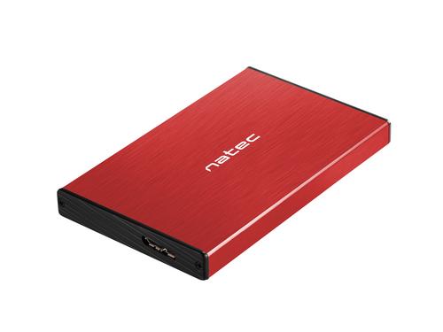 NATEC Rhino GO HDD/SSD Enclosure, Red, 2.5