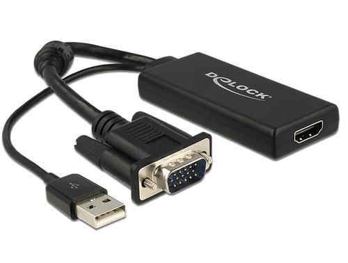 Delock VGA Adapter D-Sub15 + USB