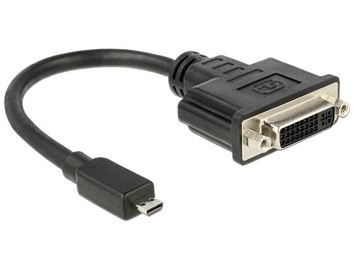 Delock HDMI Adapter micro D - DVI(24+1) St/Busch, black