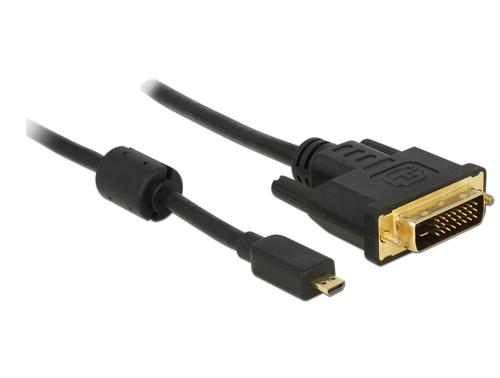 Delock HDMI Cable HDMI micro D - DVI(24+1) St/St 2.00m