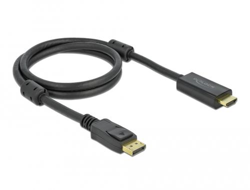 Delock DisplayPort 1.2 HDMI Cable 4K 60Hz 1.0m active