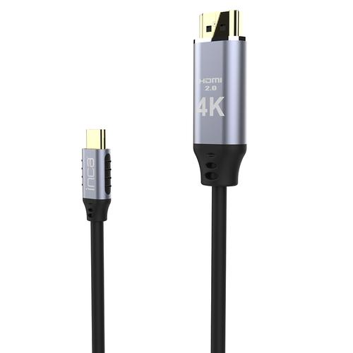 Inca HDMI 1.4 to USB-C Adapter, Male to Male, 4K @ 60Hz, 2.00m, grey