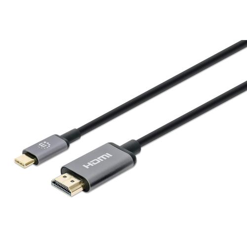 Manhattan 4K@60Hz USB-C to HDMI cable connector/connector 1m