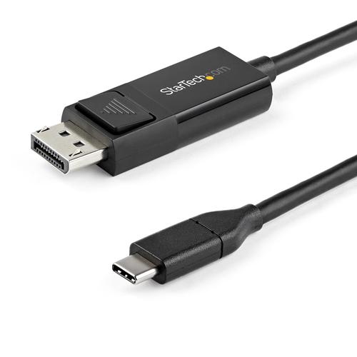 StarTech.com 3.3ft (1m) USB-C to DisplayPort 1.2 Cable, 4K 60Hz – Bidirectional DP to USB-C or USB-C to DP Reversible Video Adapter Cable – HBR2/HDR – USB Type-C/Thunderbolt Monitor Cable