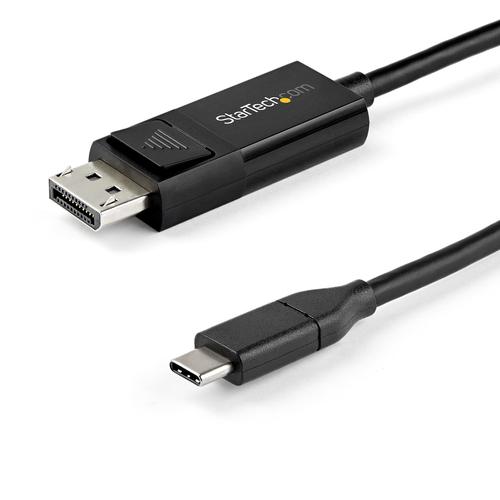 StarTech.com 3.3ft (1m) USB-C to DisplayPort 1.4 Cable, 8K 60Hz/4K – Bidirectional DP to USB-C or USB-C to DP Reversible Video Adapter Cable – HBR3/HDR/DSC – USB Type-C/Thunderbolt Monitor Cable