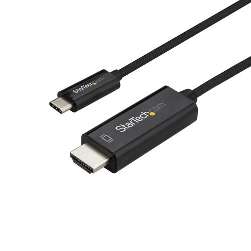 StarTech.com 10ft (3m) USB C to HDMI Cable - 4K 60Hz USB Type C to HDMI 2.0 Video Adapter Cable - Thunderbolt Compatible - Laptop to HDMI Monitor/Display - DP 1.2 Alt Mode HBR2 - Black