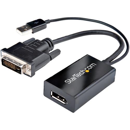 StarTech.com DVI to DisplayPort Adapter - USB Powered - 1920 x 1200 - DVI to DisplayPort Converter - Video Adapter - DVI-D to DP