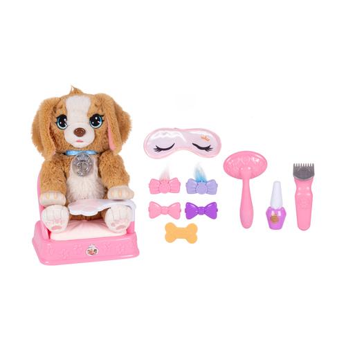 Jakks Pacific Disney Princess Style Collection Pampered Pup by [Brand], Interactive Kids' Toys AND Girls' Toy Set with Adorable Dog, Pet Grooming Accessories, Sleeping Eye Mask, Nail Polish, Doll Cl