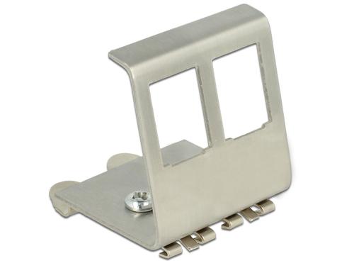 Delock Mounting bracket for hat rack, 2 ports