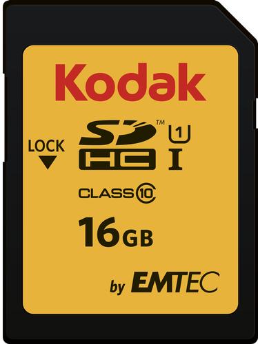 Emtec SDHC Memory Card Kodak Premium Performance, 16GB, Class 10 / UHS-1 U1 EKMSD16GHC10K