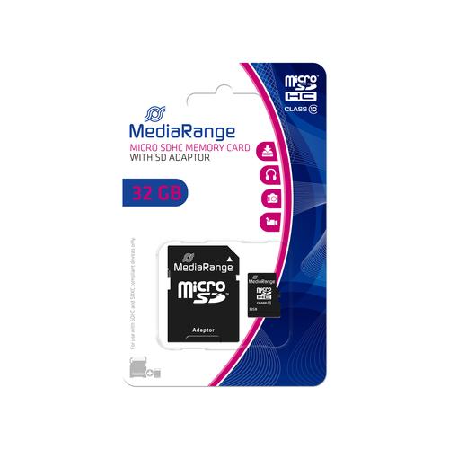 MediaRange 32 GB microSDHC card (black