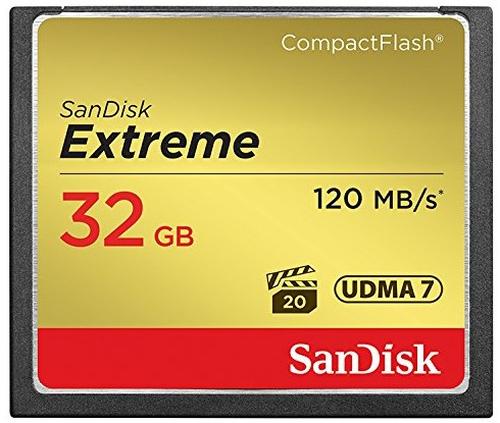 SANDISK Extreme CompactFlash Card 32GB 120MB/s
