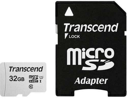Transcend SD microSD Card 32GB SDHC USD300S-A w/Adapter