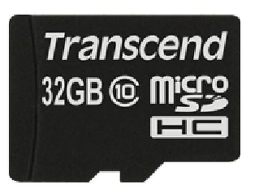 Transcend SD microSD Card 32GB SDHC Class10 w/adapter