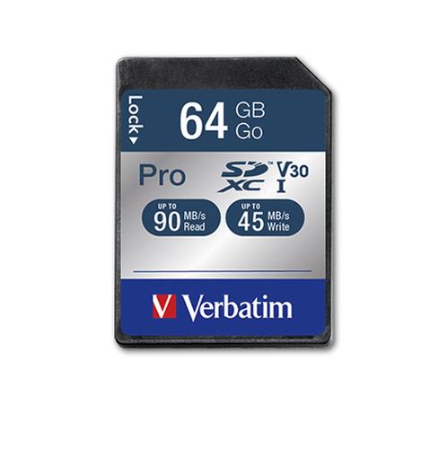 Verbatim SD Card 64GB SDHC PRO UHS-I Class 10