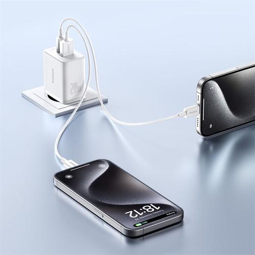 Baseus CUBE C+U 20W CHARGER-WHITE mobile