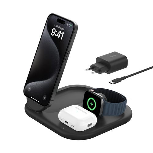 BELKIN BoostCharge 3-in-1 Charging Stand, black