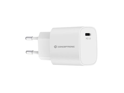 Conceptronic Charger 1-Port USB-C Top-Port 20W PD3.0 white