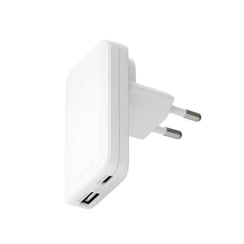 dbramante1928 Pro EU/US Slim Charger - USB-C 20W+USB-A 18W - W