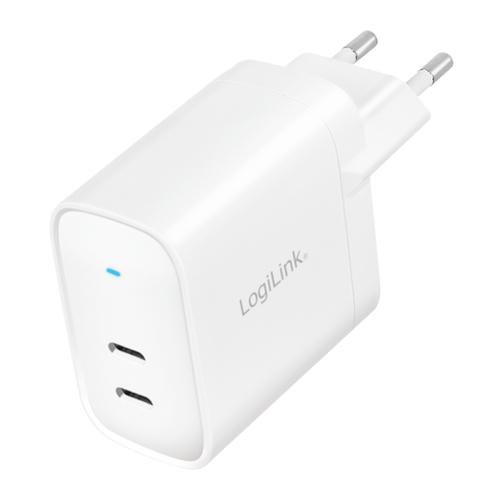 Logilink USB-C adapter, 2x USB-C, GaN, 40W