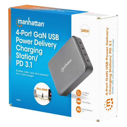 Manhattan 4-Port GaN USB Power Delivery Charger 240W