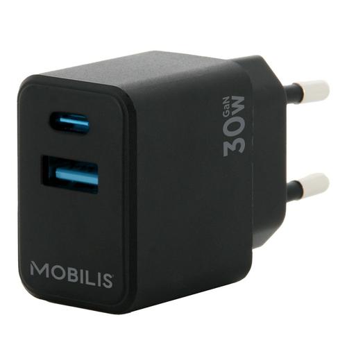 Mobilis Wall Charger 30W - 1 USB A + 1 USB C - GaN