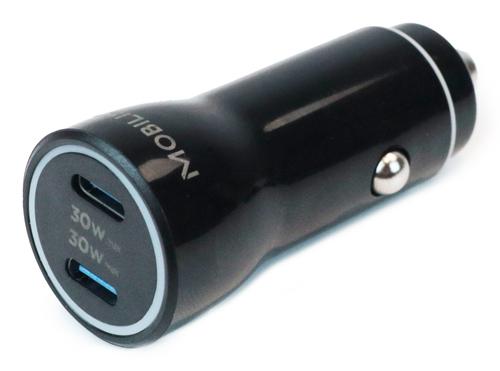 Mobilis Energia 60W Car Charger with 2 USB-C and 1 USB-A Ports