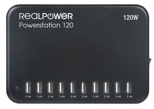 Realpower Ladestation Power Station 120 120W 10xUSB-A