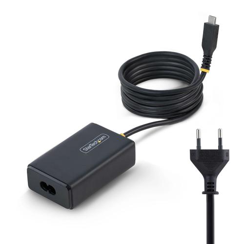 StarTech.com 65W USB-C Laptop Charger, 1.5m USB-C Cable, Power Adapter for Dell, XPS, HP ProBook, MacBook Pro, and Microsoft Surface Pro