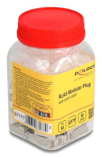 Delock RJ45 modular plug Cat.6A with strain relief boot