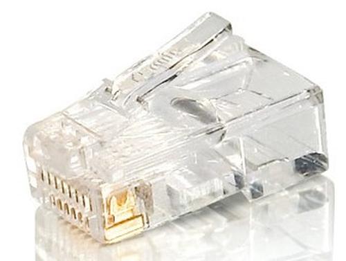 Equip RJ45 Cat5e plug unshielded 100pcs transparent.