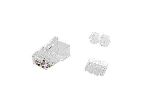 Equip Cat6a unshielded RJ45 connector, 100pcs, transparent.