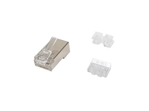 Equip RJ45 Cat6a shielded plug 100pcs trans.