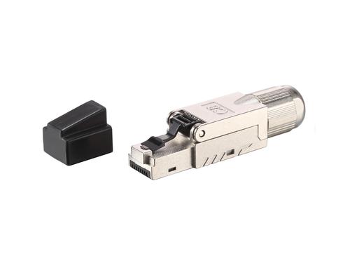 Equip RJ45 Cat8.1 shielded plug, 5 pcs, transparent poly bag