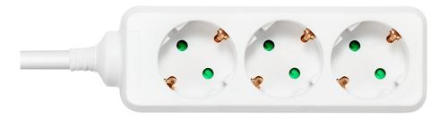 Deltaco GT-0303 socket-outlet, white