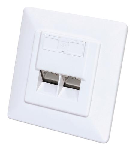 Intellinet 2-Port Cat6 10G RJ45-Underfloor Box STP white