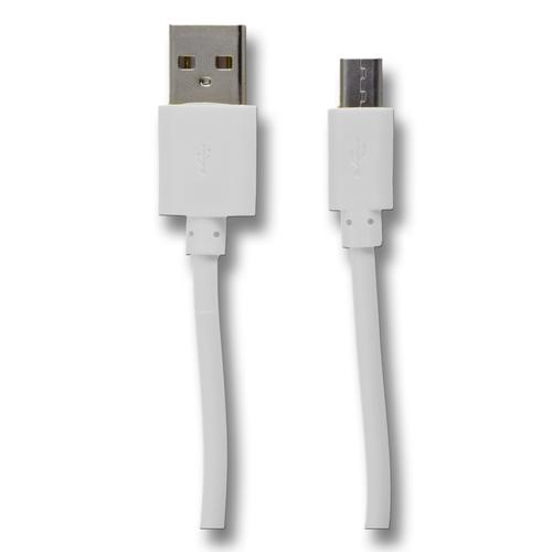 2GO USB Charging/Data Cable USB-A - Micro-USB 100cm Nylon white