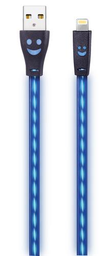 2GO USB charging/data cable with blue LED lighting, 1m