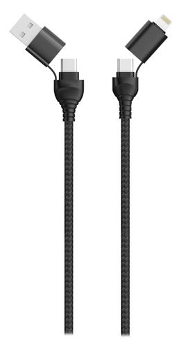 2GO USB / Type C Charging Cable 4 in 1 USB A, Light. 120cm sw
