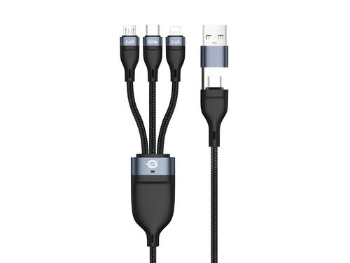 Conceptronic USB-C/-A3.0-C/MicroB/+ 480Mbps 1.50m sw cable