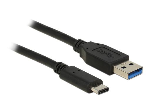 Delock 1m USB3.1-C/USB3.1-A USB cable USB 3.2 Gen 2 (3.1 Gen 2) USB A USB C Black