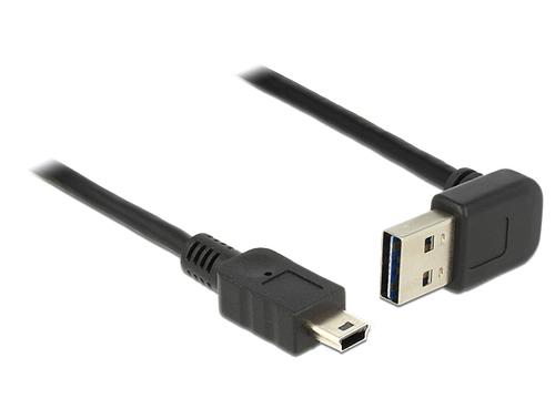 Delock USB Cable A - Mini-B Male/Male 1.00m 90° sw